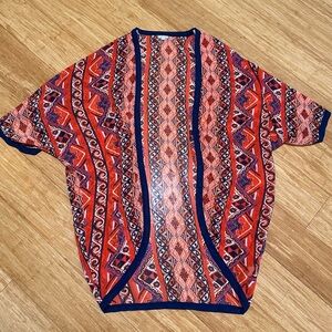 Oversized Sheer Multicolored Kimono